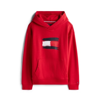 суичър,детски,облекла,tommy,hilfiger,tommy,flag,hoodie,jn54,red,xld