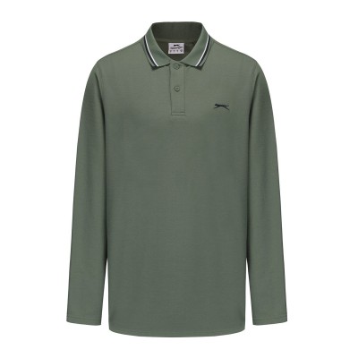 мъжки,блузи,с,яка,slazenger,long,sleeve,tipped,polo,men,sage