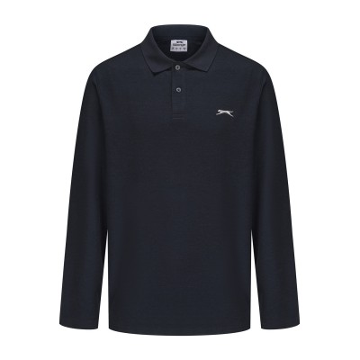 slazenger,l,s,plain,polo,sn53,navy