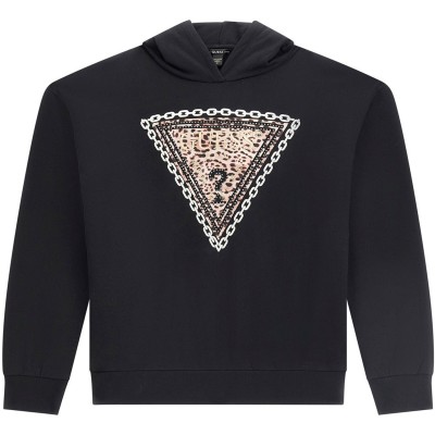 юношески,суичър,детски,облекла,guess,leopard,hoodie,juniors,black,a996,jblk