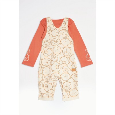 детски,ризи,studio,baby,boy,bear,dungaree,and,top,set,cream,orange
