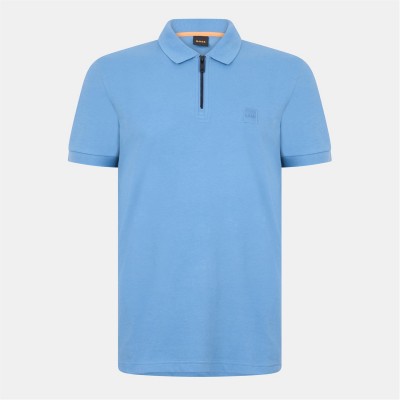 облекла,на,разпродажба,мъжки,тениски,boss,quarter,zip,polo,open,blue
