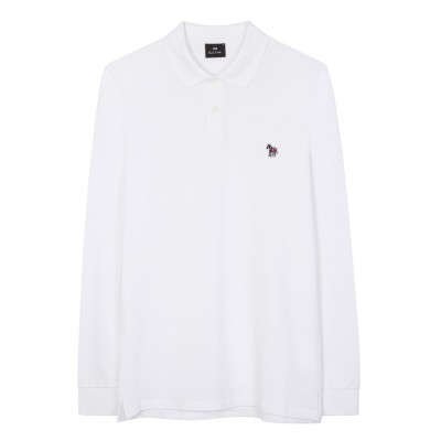 блуза,с,яка,мъжки,тениски,ps,paul,smith,long,sleeve,zebra,polo,shirt,white,01