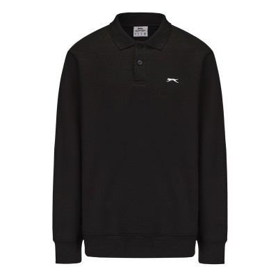slazenger,ls,flc,polo,men,black