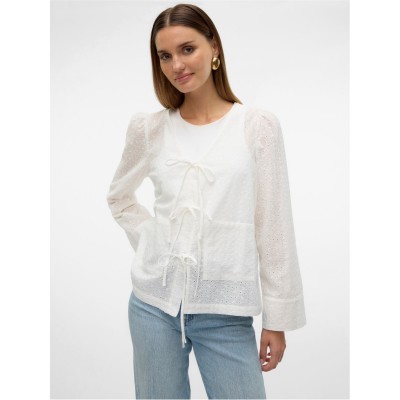 дамски,ризи,дамски,облекла,размер,vero,moda,palma,tie,top,ld99,bright,white