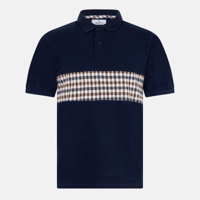 блуза,с,яка,облекла,на,разпродажба,мъжки,тениски,aquascutum,check,stripe,polo,shirt,navy