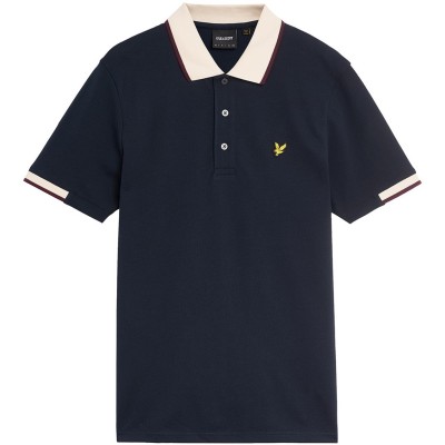 блуза,с,яка,мъжки,тениски,lyle,and,scott,retro,half,tipped,polo,shirt,dark,navy
