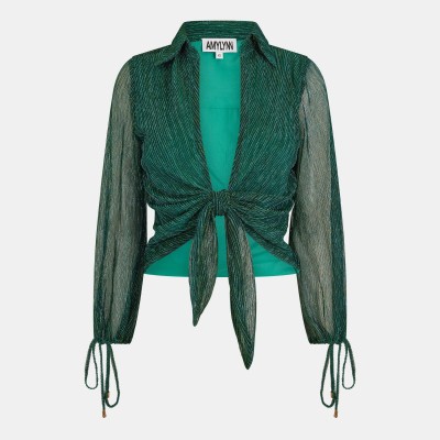 дамски,ризи,amylynn,women,s,lurex,long,sleeve,blouse,green