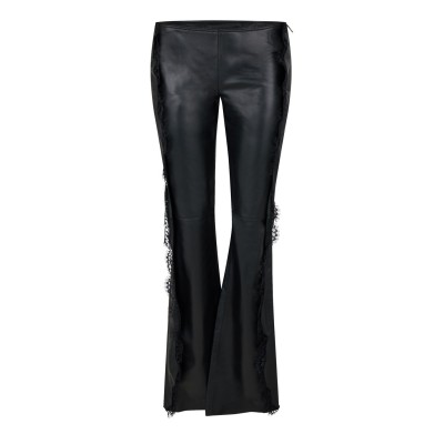 панталони,дамски,чорапогащи,и,клинове,off,white,leather,pants,black