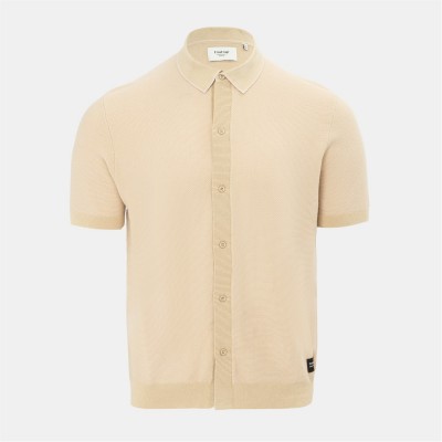 блуза,с,яка,мъжки,блузи,с,яка,firetrap,short,sleeve,knit,polo,shirts,cardigan,beige