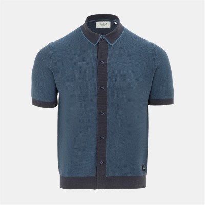 блуза,с,яка,мъжки,блузи,с,яка,firetrap,short,sleeve,knit,polo,shirts,cardigan,navy