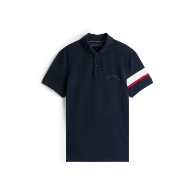 блуза,с,яка,облекла,на,разпродажба,мъжки,тениски,tommy,hilfiger,men's,short,sleeve,tape,detail,polo,shirt,desert,sky,dw5