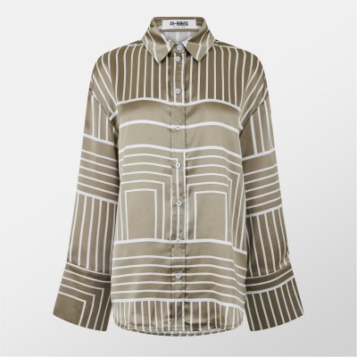 дамски,ризи,4th,and,reckless,amira,shirt,sage,print