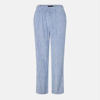 панталони,дамски,долнища,размер+,дамски,облекла,размер,vero,moda,line,linen,pant,ld99,med,blue,denim