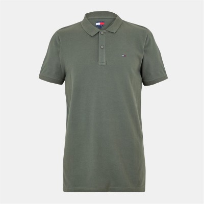 мъжка,блуза,с,яка,мъжки,тениски,tommy,jeans,jeans,tjm,slim,placket,polo,shirt,mens,pewter,green