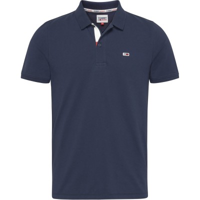 мъжка,блуза,с,яка,мъжки,тениски,tommy,jeans,jeans,tjm,slim,placket,polo,shirt,mens,navy