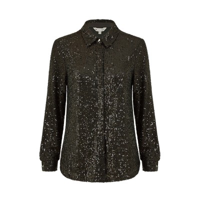 дамски,ризи,yumi,yumi,black,sequin,shirt,black