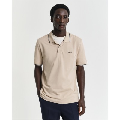 облекла,на,разпродажба,мъжки,тениски,gant,tipping,ss,pique,polo,white,s,dry,sand