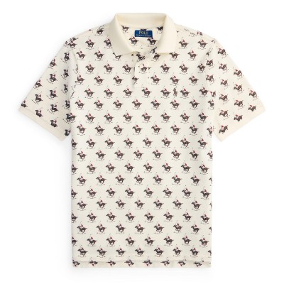 риза,с,къс,ръкав,мъжки,тениски,polo,ralph,lauren,men,s,embroidered,horse,logo,short,sleeve,shirt,cream,combo