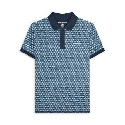 блуза,с,яка,облекла,на,разпродажба,мъжки,блузи,с,яка,lambretta,geo,short,sleeve,polo,shirt,navy,silver