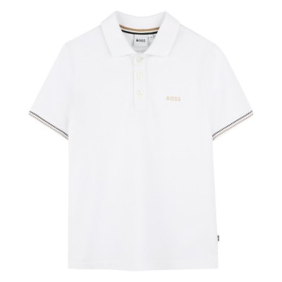 юношеска,блуза,с,яка,детски,облекла,boss,tipped,stripe,logo,polo,shirt,juniors,white