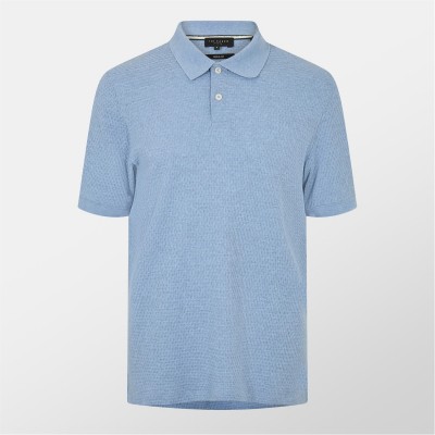 облекла,на,разпродажба,мъжки,тениски,ted,baker,ted,redman,text,polo,sn53,sky,blue
