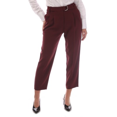 панталони,дамски,чорапогащи,и,клинове,boss,women's,tapiah,straight,trousers,open,red