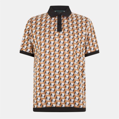 облекла,на,разпродажба,мъжки,тениски,ted,baker,jacquard,polo,sn99,brown