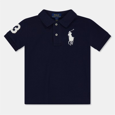 риза,с,къс,ръкав,детски,3/4,панталони,polo,ralph,lauren,kids',large,logo,short,sleeve,shirt,refined,navy