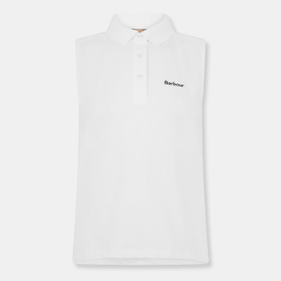 блуза,с,яка,дамски,топове,barbour,bowford,sleeveless,polo,shirt,white