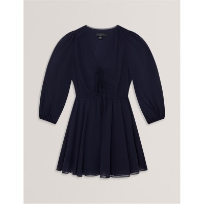 дамски,ризи,ted,baker,ted,woven,plain,top,ld00,navy