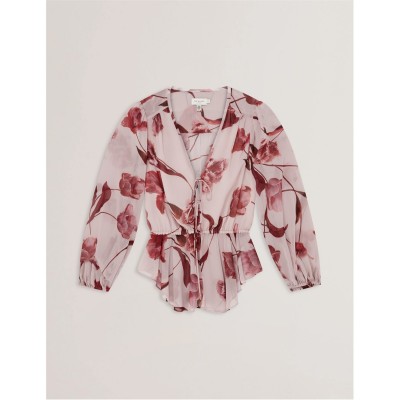 дамски,ризи,ted,baker,ted,woven,print,top,ld62,pink