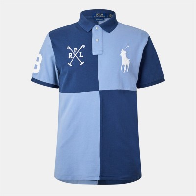 блуза,с,яка,облекла,на,разпродажба,мъжки,тениски,polo,ralph,lauren,men's,block,large,short,sleeve,polo,shirt,rustic,navy