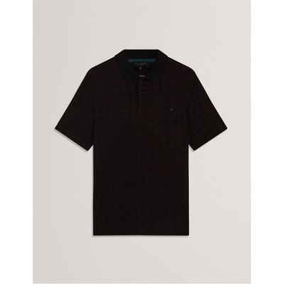 облекла,на,разпродажба,мъжки,тениски,ted,baker,ted,ss,jacquard,polo,sn54,black