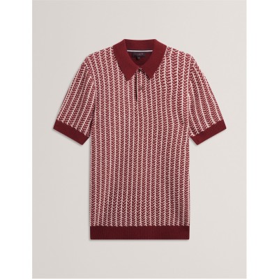 мъжки,тениски,ted,baker,ted,herringbone,polo,sn54,maroon
