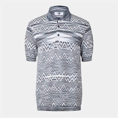 блуза,с,яка,облекла,на,разпродажба,мъжки,тениски,missoni,men's,knit,short,sleeve,polo,shirt,gradient,blu