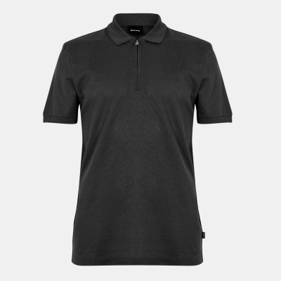 блуза,с,яка,мъжки,тениски,boss,mens,boss,black,paras,short,sleeve,modern,polo,shirt,black,001