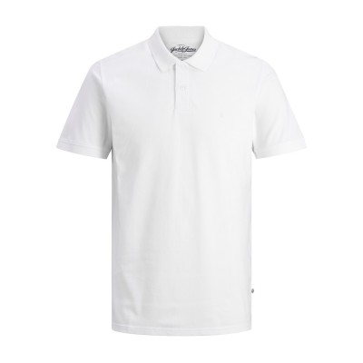 блуза,с,яка,мъжки,блузи,с,яка,jack,and,jones,men's,short,sleeve,polo,shirt,white