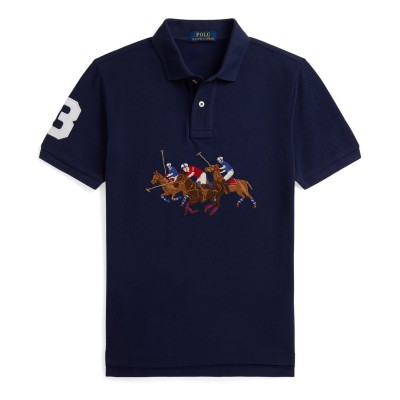 риза,с,къс,ръкав,polo,ralph,lauren,kids,large,logo,short,sleeve,shirt,newport,navy