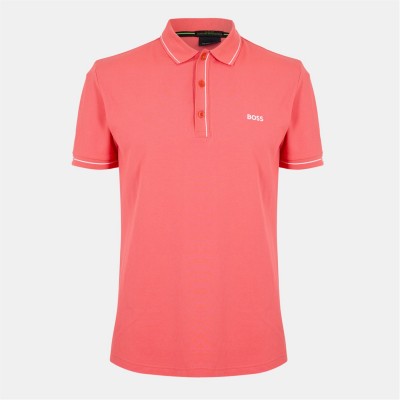 блуза,с,яка,облекла,на,разпродажба,мъжки,тениски,boss,men's,paule,short,sleeve,polo,shirt,open,red