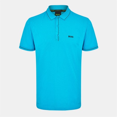 блуза,с,яка,облекла,на,разпродажба,мъжки,тениски,boss,men's,paule,short,sleeve,polo,shirt,turquoise,aqua