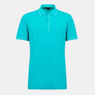 блуза,с,яка,облекла,на,разпродажба,мъжки,тениски,boss,men's,paule,short,sleeve,polo,shirt,open,green