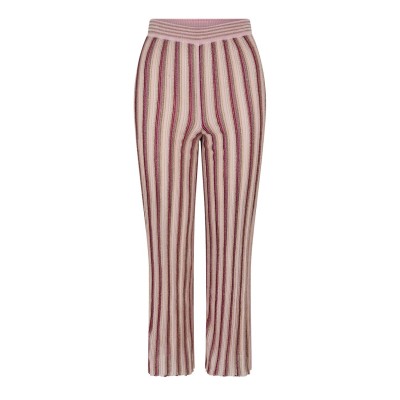 панталони,дамски,чорапогащи,и,клинове,missoni,women's,parzilizato,straight,leg,trousers,pink,white,red