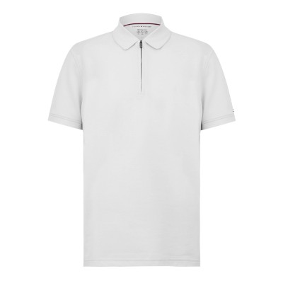 блуза,с,яка,мъжки,тениски,tommy,hilfiger,men,s,dc,zipped,short,sleeve,polo,shirt,ivory,white