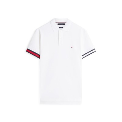 мъжки,тениски,tommy,hilfiger,tommy,cuff,liqudpolo,sn62,white