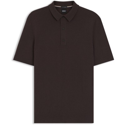 блуза,с,яка,мъжки,тениски,boss,men,s,short,sleeve,polo,shirt,dark,brown,207