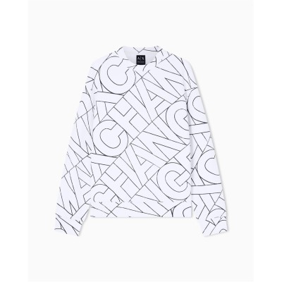 блуза,облекла,на,разпродажба,мъжки,тениски,armani,exchange,sweatshirt,ivory,multi