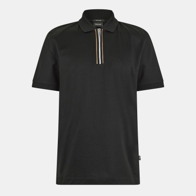 блуза,с,яка,мъжки,тениски,boss,men,s,h,paras,65,polo,quarter,zip,shirt,black,001