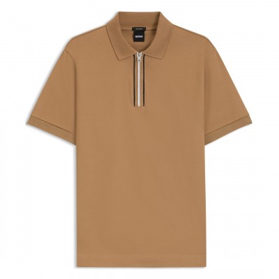 блуза,с,яка,мъжки,тениски,boss,men,s,h,paras,65,polo,quarter,zip,shirt,med,beige,260