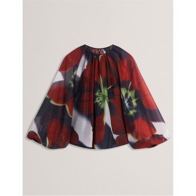 дамски,ризи,ted,baker,ted,ls,print,top,ld61,navy